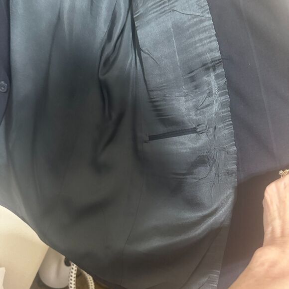 Vintage Nino Cerruti Navy Blazer Union Made USA suit jacket Mens 44R sport coat - Picture 5 of 7